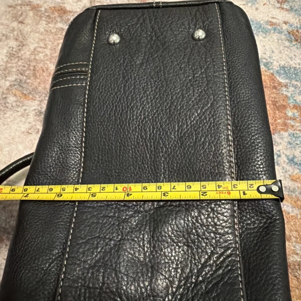 Tignanello Handbag Brownish Black Genuine Leather Purse Tote